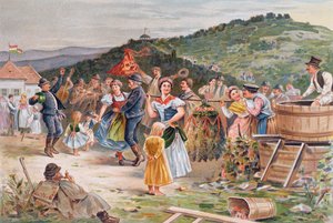 Festival célébrant la récolte du vin en Hongrie - Hungarian School
