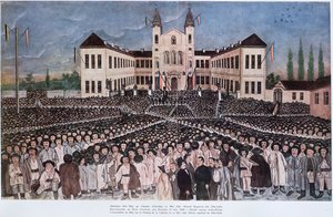 Le Rassemblement des Paysans Roumains à Blaj en Transylvanie le 15 mai 1848