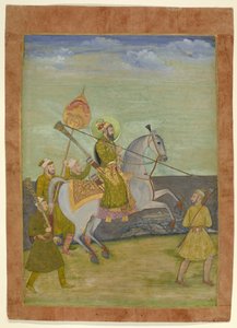 Portrait équestre de Bahadur Shah jeune, Moghol, c.1690 - Hunhar I (attr. to)