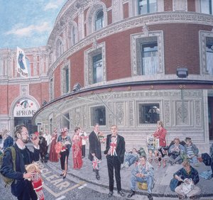 Promeneurs à la dernière nuit, Royal Albert Hall (détail)