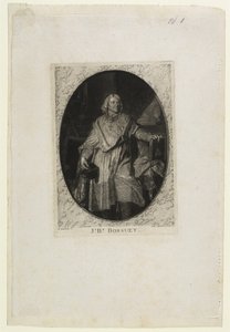 J.B. Bossuet (en pied), gravé par Jean-Baptiste de Grateloup - Hyacinthe Francois Rigaud