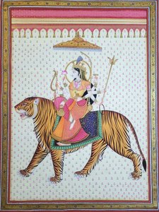 La déesse Durga chevauchant un tigre - IMAGINEERS STUDIO