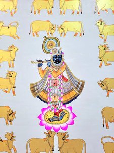 Krishna parmi les vaches dorées