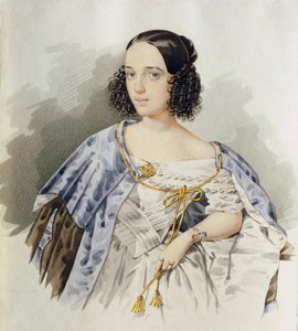 Portrait de la comédienne russe Varvara Asenkova (1817-1841)