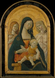 Madone et enfant avec les saints Marie-Madeleine et Sébastien, XIXe-début XXe siècle