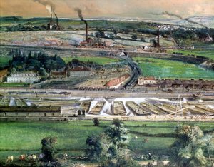 Paysage industriel dans le bassin houiller de Blanzy, Saône-et-Loire, c.1860 (détail)