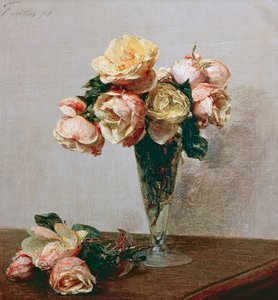 Rose - Ignace Henri Jean Fantin Latour