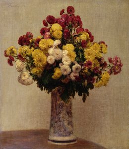 Chrysanthèmes dans un vase, 1873 - Ignace Henri Jean Fantin Latour