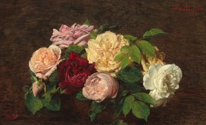 Roses de Nice sur une table