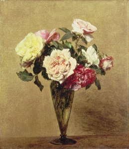Roses dans un vase - Ignace Henri Jean Fantin Latour