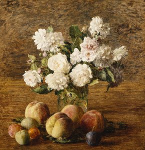 Nature morte : roses et fruits, 1878 - Ignace Henri Jean Fantin Latour