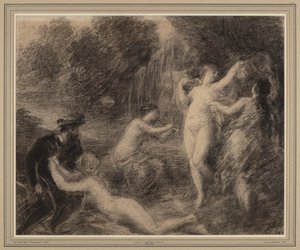 Tannhäuser au Venusberg (craie sur papier)
