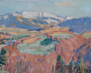 Campagne de Fribourg en automne - Ignace Nazaire Oswald Pilloud