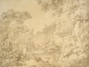 Paysage avec ruines - Ignazio Degotti