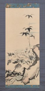 Pivoine et bambou, vers 1768