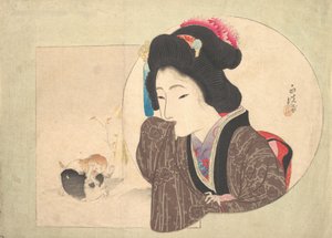 Impression [femme et chiots] - Ikeda Eisen