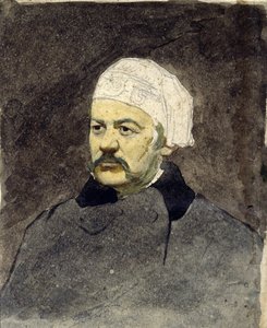 Portrait du compositeur russe Mikhail Ivanovitch Glinka (1804-1857) (Michail I. Glinka) - Peinture de Ilya Yefimovich Repin (1844-1930), aquarelle sur carton (28x23 cm), vers 1870 - Musée mémorial I. Repin Penates, près de Saint-Pétersbourg (Russie) - Ilya Efimovich Repin