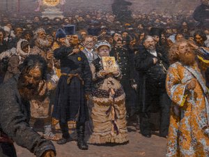 Procession religieuse dans la province de Koursk (détail) - Ilya Efimovich Repin