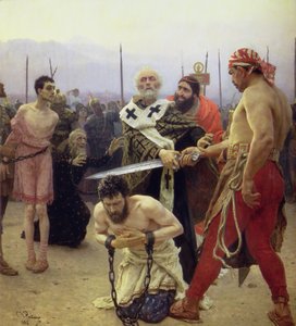 Saint Nicolas délivre trois hommes injustement condamnés à mort - Ilya Efimovich Repin