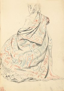 Étude pour "Un café parisien": Robe d