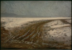Chemin (route dans la neige) - Ilya Efimovich Repin