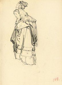 Femme en robe de dos, c. 1872-1875