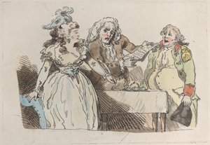 Une jeune héritière se prépare à signer un document, 1780-1800