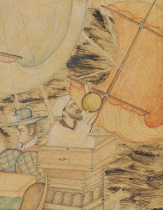 Une Caravelle Attaquée par un Monstre Marin, Inde Moghole, vers 1590