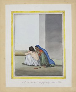 Une femme ventousant une autre, c.1815 - Indian School