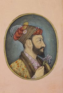 Aurangzeb Bahadur tenant une iris - Indian School