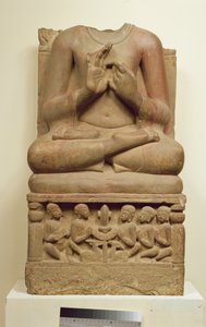Sculpture de Bouddha en train de prêcher un sermon, Sarnath, Uttar Pradesh, Ve siècle