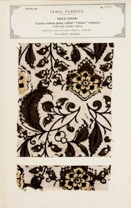 Échantillon de coton grossier avec motif chetee (chintz) d
