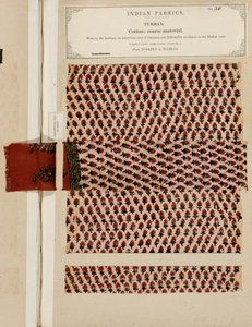 Échantillon de turban en coton grossier de Sydapet à Madras, de The Collection of the Textile Manufacturers of India, par John Forbes Watson, publié en 1866
