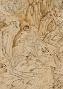 (détail) Majnun dans le désert - Indian School