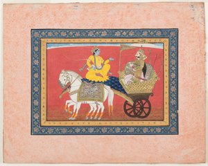 Dialogue entre Krishna et Arjuna sur le champ de bataille de Kurukshetra - Indian School