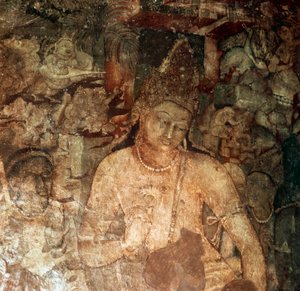 Épisode de la vie de Bouddha peinture dans la grotte 1