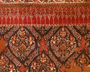 Tissu de la période Ayutthaya avec motifs thaïlandais - Indian School