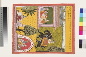 Krishna vient à la Radha amoureuse, c.1700 - Indian School