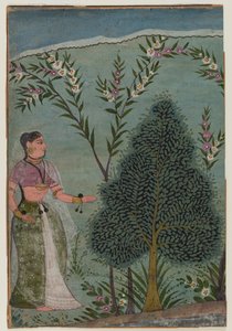 Dame dans la nature, fragment d