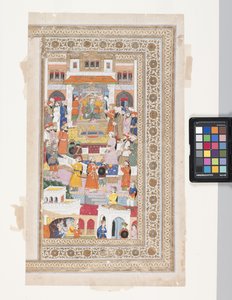 Raja avec courtisans - Indian School