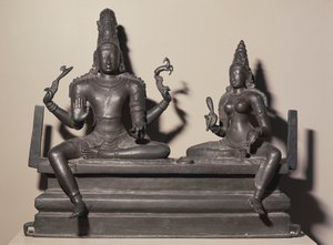 Shiva et Parvati, dynastie Chola, vers 846 - Indian School