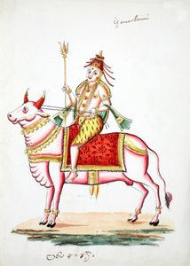Shiva monté sur le taureau, Nandi