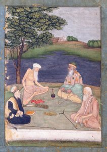Soufis visitant leur Pir, vers 1650 - Indian School