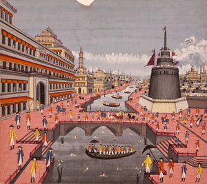 Le ghat à Jaunpur - Indian School
