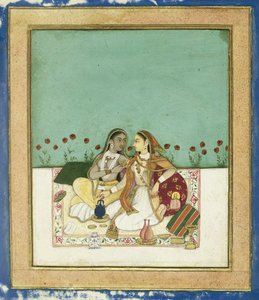 Deux femmes sur une terrasse, après 1700 - Indian School