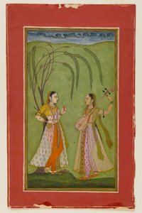Deux dames dans un paysage, c.1725 - Indian School