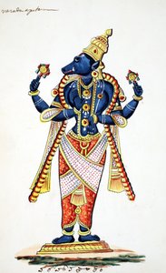 Varaha, avatar sanglier de Vishnu - Indian School