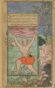 Vol.2 fol.217 Dvivida lance une montagne déracinée sur Kumbhakarna