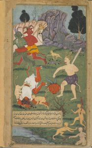 Hanuman décapite Trisiras