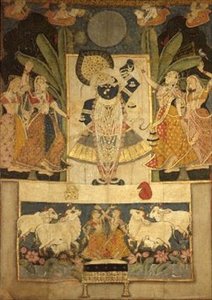 Adoration de Srinathaji, Nathdwara, École Rajput